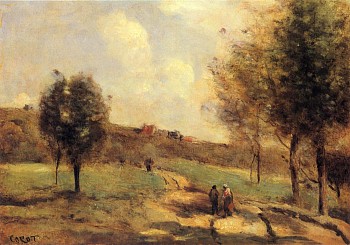 Jean Baptiste Camille Corot -&nbsp;Coubron - Route Montante